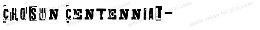 Chosun Centennial字体转换